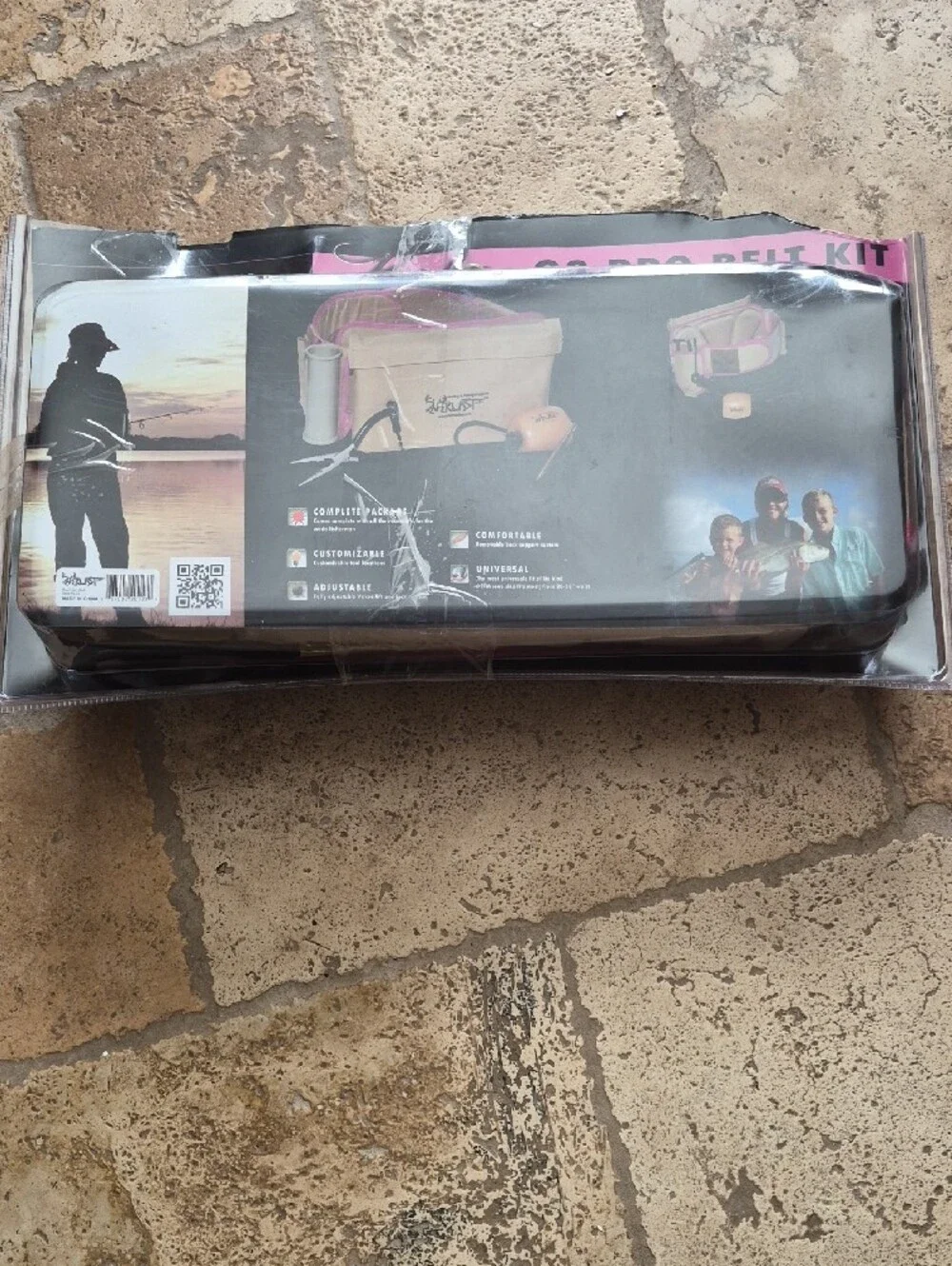 Wading Belt with Float - Pink and Tan